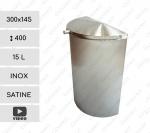 GESSERIT FF T Inox 15 liter kosz na śmieci naścienny stal nierdzewna 15L Szczotkowana