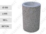 Kosz na śmieci 100 l beton