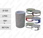 MV Concrete garbage bin + brown ashtray 100 liter kosz na śmieci uliczny beton Brązowy 100+L 01-1140br