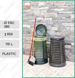Waste bag holder grey 110 liter pojemnik na odpady do segregacji Plastyk Szary 110L 01-1100gr