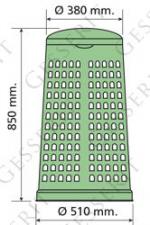 Waste bag holder grey-red 110 liter pojemnik na odpady do segregacji Plastyk Szary, Czerwony 110L 01-1100r