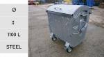 Kosz na śmieci 1100 l stal ocynkowane ogniowo