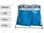 Kosz na śmieci 2x120 l stal