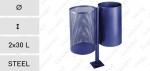 Kosz na śmieci 2x30 l stal niebieski