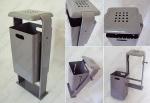 GESSERIT MT Ashtray 40 liter kosz na śmieci uliczny Stal unikalny kolor RAL 40L 01-114