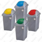 STFP grey-green swing 60 liter pojemnik na odpady do segregacji Plastyk Szary, Zielony 60L 01-1029g