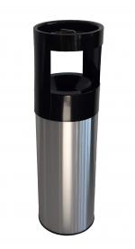 GESSERIT TT 310 Inox 60 liter koszopopielnica stal nierdzewna 60L Szczotkowana, Czarny 01-825