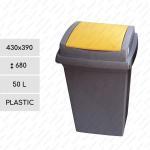 GE BI Recycling grey-yellow 50 liter kubły na śmieci do segregacji Plastyk Szary, Żółty 50L 01-801yellow