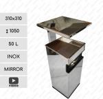 GESSERIT C 300 Inox Mirror Roof 50 liter Kosz popielniczka ze stali nierdzewnej 50L Lustrzany 01-356
