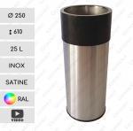 GESSERIT CINEMA 250x610 Inox 25 liter kubły na odpady ze stali nierdzewnej 25L Szczotkowana 01-1167