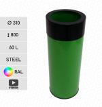 GESSERIT CINEMA 310 RAL 60 liter stalowy kosz na odpady 60L unikalny kolor 01-807