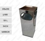 GESSERIT D 300 Inox Mirror 50 liter Kosz z popielnica stal nierdzewna 50L Lustrzany 01-371