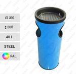 GESSERIT E 310 RAL 40 liter Popielnica z koszem na śmieci stalowy 40L unikalny kolor 01-050