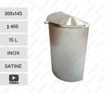 GESSERIT FF T Inox 15 liter kosz na odpady ścienny stal nierdzewna 15L Szczotkowana 01-781