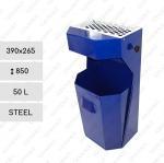 GESSERIT H Blue 50 liter popielnicą stojąca z koszem na śmieci stalowy 50L Niebieski 01-333