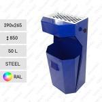 GESSERIT H Colour RAL+ 50 liter Kosz z popielnicą stalowy 50L unikalny kolor RAL 01-333RAL