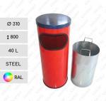 GESSERIT J 310 RAL 40 liter kosz na odpady stalowy 40L unikalny kolor 01-434