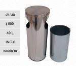 GESSERIT K 310 Inox Mirror 40 liter kubły na śmieci ze stali nierdzewnej 40L Lustrzany 01-366