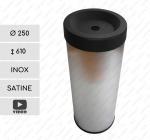 GESSERIT M 250 Inox popielnica ze stali nierdzewnej  Szczotkowana 01-753
