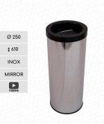 GESSERIT N 250 Inox Mirror popielnica stojąca ze stali nierdzewnej  Lustrzany 01-755