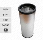 GESSERIT N 250 Inox popielnicą stojąca ze stali nierdzewnej  Szczotkowana 01-756