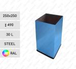 GESSERIT S 250x250x490 RAL 30 liter stalowy kosz na odpady 30L unikalny kolor 01-818