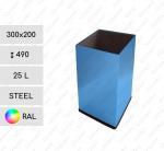 GESSERIT S 300x200x490 RAL 25 liter kubły na odpady stalowy 25L unikalny kolor 01-820