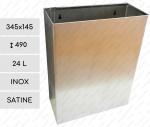 GESSERIT SZF Inox 24 liter kosz na śmieci naścienny ze stali nierdzewnej 24L Szczotkowana 01-346