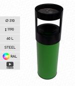 GESSERIT TT 310 RAL 60 liter Kosz zewnętrzny z popielnicą stalowy 60L unikalny kolor 01-826