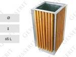 MV SQ wood, steel, brown 65 liter kosz na odpady uliczny drewno/Stal Brązowy 65L 01-1065