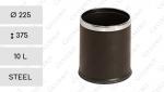 MV steel black room garbage bin 10 liter kubły na śmieci stalowy 10L Czarny 01-1048