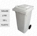 Plastyk domowe śmieci 120 L Biały