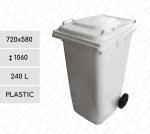 Plastyk domowe śmieci 240 L Biały