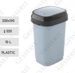 Plastyk Kosz na śmieci plastikowy uchylny 10 L Szary