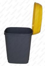 Plastyk Kosz na śmieci plastikowy uchylny 25 L Szary, Żółty
