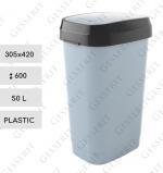 Plastyk Kosz na śmieci plastikowy uchylny 50 L Szary
