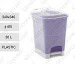 Plastyk Kosz na śmieci plastikowy z pedałem 20 L przezroczysty, purpurowy