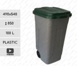 Recycling grey-green 100 liter kosz na odpady do segregacji Plastyk Szary, Zielony 100L 01-1103g