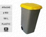 Recycling grey-yellow 100 liter pojemnik na śmieci do segregacji Plastyk Szary, Żółty 100L 01-1103y