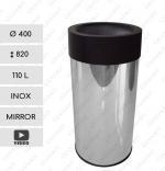 Stal nierdzewna Kosz na śmieci ze stali nierdzewnej 110 L Lustrzany