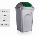STFP grey-green swing 60 liter kosz na odpady do segregacji Plastyk Szary, Zielony 60L 01-1029g