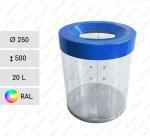 TORDA Transparent 250x500 20 liter kosz na śmieci przezroczysty Plastyk, przezroczysty, poliwęglan unikalny kolor RAL 20L 01-790