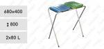 Waste bag holder blue-green 2x80 liter kosz na odpady do segregacji Stal,  Plastyk Zielony ,Niebieski 2x80L 01-1094beg