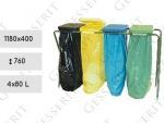 Waste bag holder yellow, blue, green, black 4x80 liter kubły na odpady do segregacji Stal, Plastyk  4x80L 01-1091